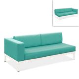 Lisse two-seater left or right aluminum + upholstery