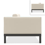 Lisse two-seater left or right aluminum + upholstery