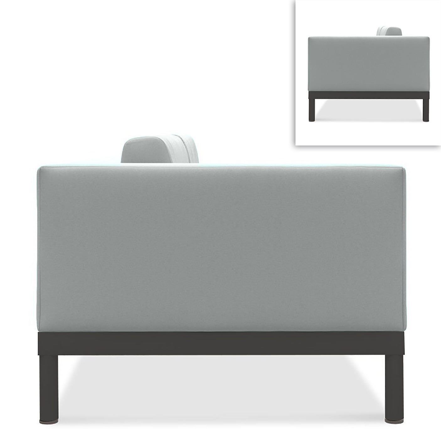 Lisse two-seater left or right aluminum + upholstery