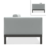 Lisse two-seater left or right aluminum + upholstery