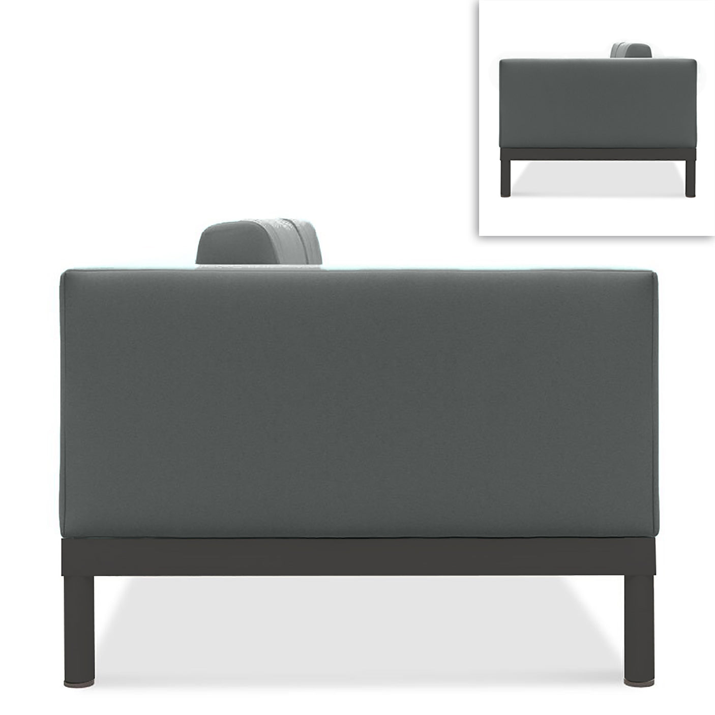 Lisse two-seater left or right aluminum + upholstery