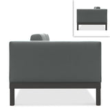 Lisse two-seater left or right aluminum + upholstery