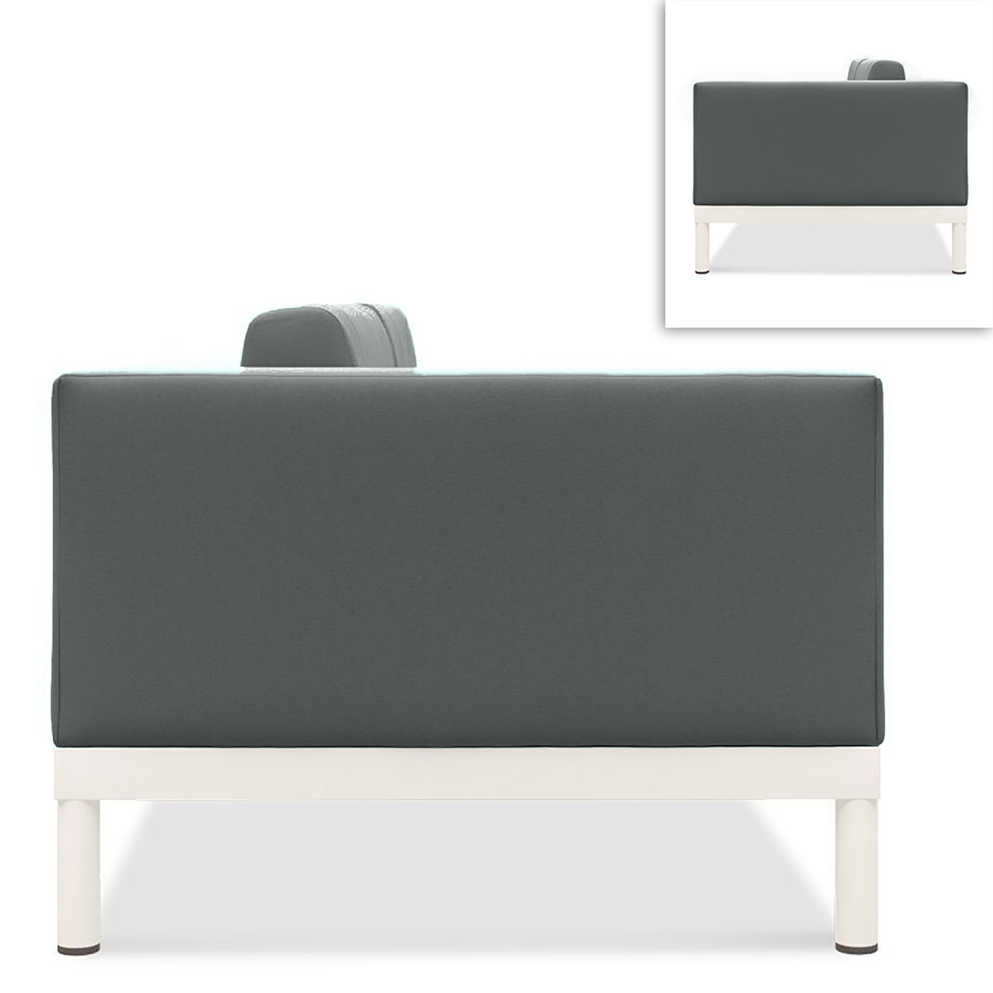 Lisse two-seater left or right aluminum + upholstery