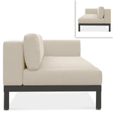 Lisse two-seater left or right aluminum + upholstery