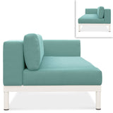 Lisse two-seater left or right aluminum + upholstery