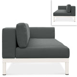 Lisse two-seater left or right aluminum + upholstery