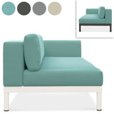 Lisse two-seater left or right aluminum + upholstery