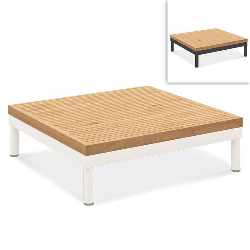 Lisse Beistelltisch Teak mit Aluminium