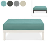 Lisse Ottoman Teak with Aluminium + Upholstery