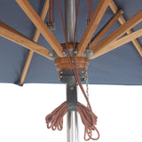 Parasol Ocean Deluxe 250x250 cm SunProof Teak with stainless steel fittings and triple pulley