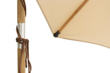 Parasol Ocean Deluxe 250x250 cm SunProof Teak with stainless steel fittings and triple pulley