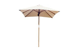 Parasol Ocean Deluxe 250x250 cm Nagata Teak with stainless steel fittings and triple pulley