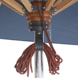 Parasol Ocean Deluxe 250cm round Sunproof Teak with stainless steel fittings and triple pulley