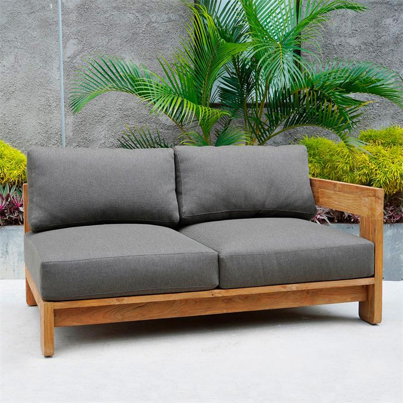 Rae Sofa side module left 154 x 88 x 63.5 cm - Recycled Teak