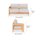 Rae Sofa side module right 154 x 88 x 63.5 cm - Recycled Teak