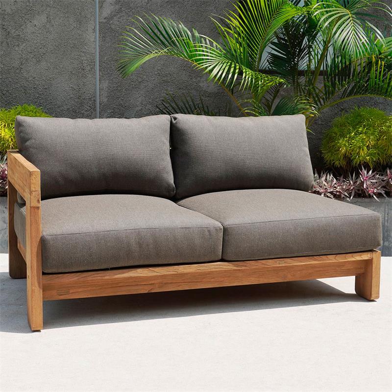 Rae Sofa side module right 154 x 88 x 63.5 cm - Recycled Teak