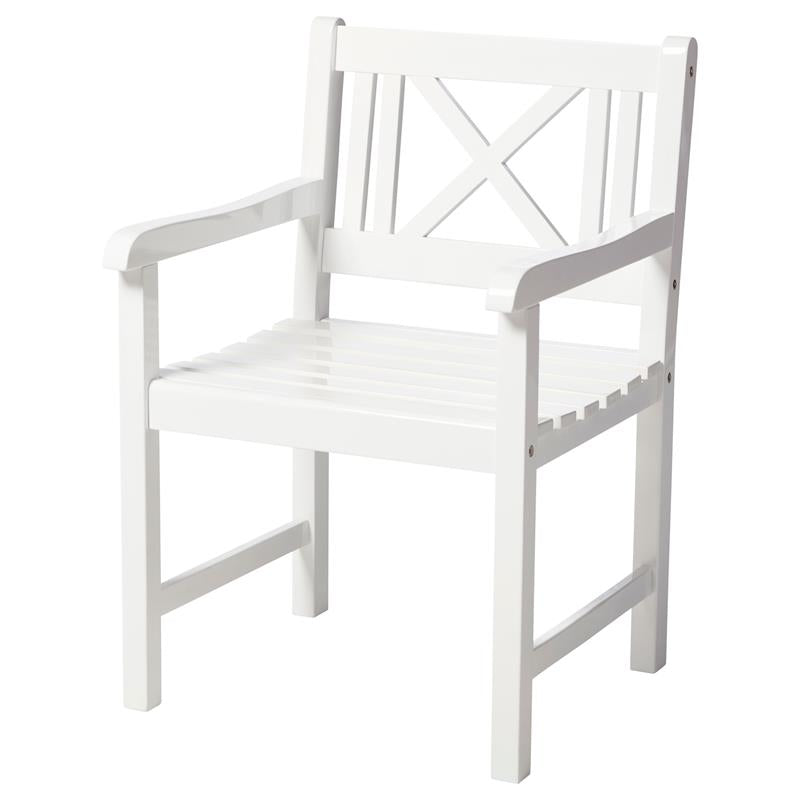 Rosenborg garden chair 59 cm - certified mahogany wood, glossy white lacquered