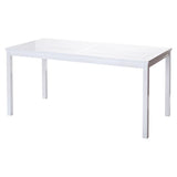 Table de jardin Rosenborg 165 x 80 x 75 cm - bois d'acajou certifié peint blanc brillant