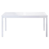 Rosenborg garden table 165 x 80 x 75cm - Certified mahogany wood, glossy white lacquered