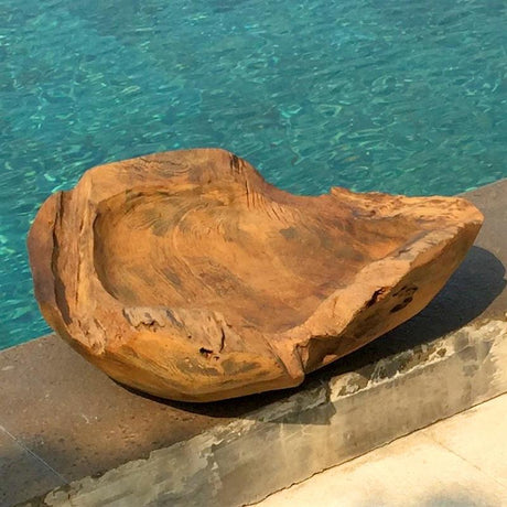 Teak bowl "Tang" large completely brown