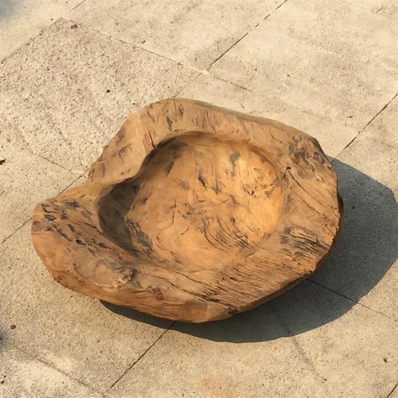 Teak bowl "Tang" medium completely brown