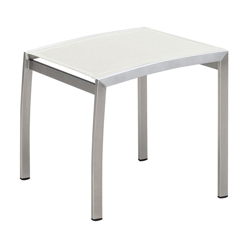 Alzette footstool stainless steel with Batyline