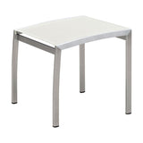 Alzette footstool stainless steel with Batyline