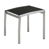 Alzette footstool stainless steel with Batyline