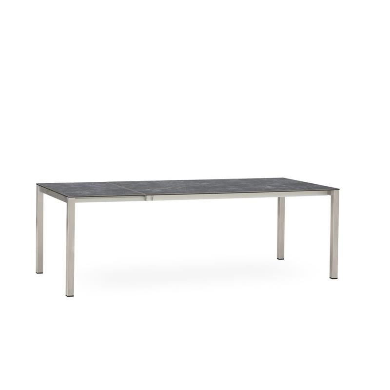 Marikk front extension table 320/260/200x99.5 cm ceramic top with stainless steel frame