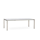 Table à rallonge frontale Marikk 320/260/200x99,5 cm plateau en céramique avec structure en acier inoxydable