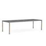 Table à rallonge frontale Marikk 320/260/200x99,5 cm plateau en céramique avec structure en acier inoxydable