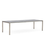 Table à rallonge frontale Marikk 320/260/200x99,5 cm plateau en céramique avec structure en acier inoxydable