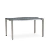 Marikk front extension table 210/140 x 70 x 75 cm ceramic top with stainless steel frame