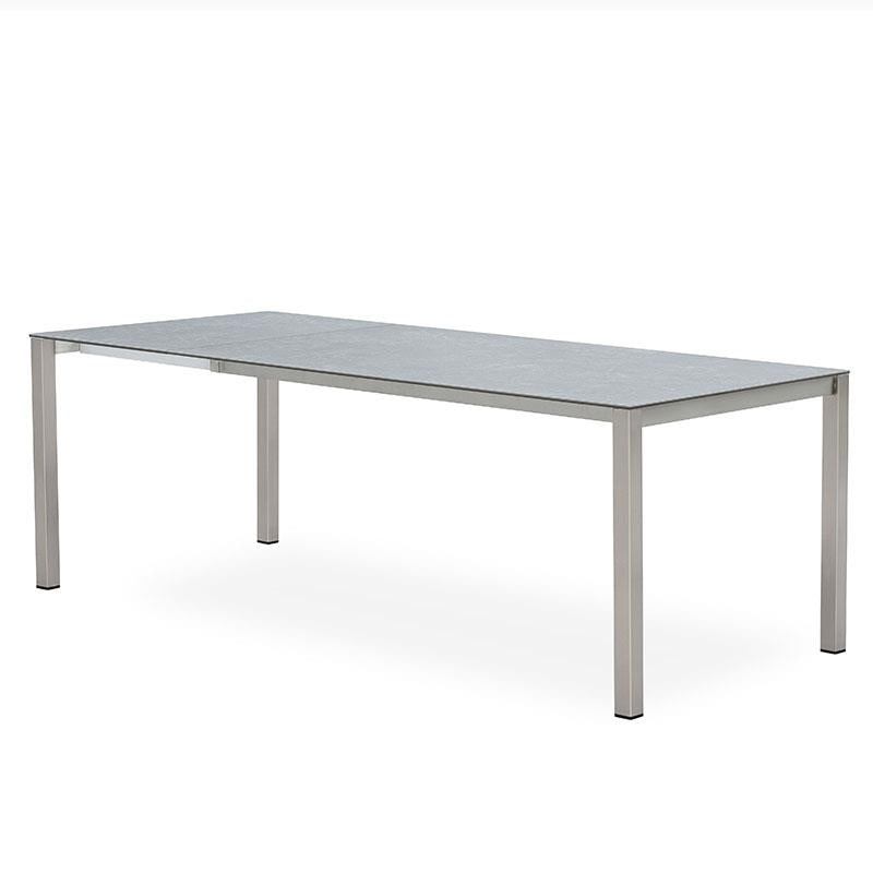 Marikk front extension table 280/220/160x99.5 cm ceramic top with stainless steel frame