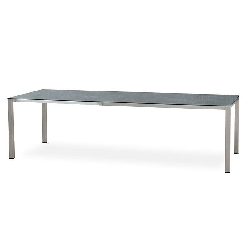 Marikk Frontausziehtisch 280/220/160x99,5 cm Keramikplatte mit Edelstahlgestell