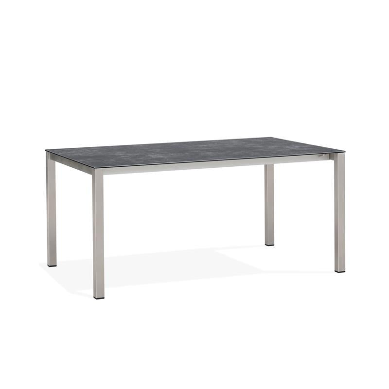 Marikk Rotations-Frontausziehtisch 220/160x99,5 cm Keramikplatte mit Edelstahlgestell