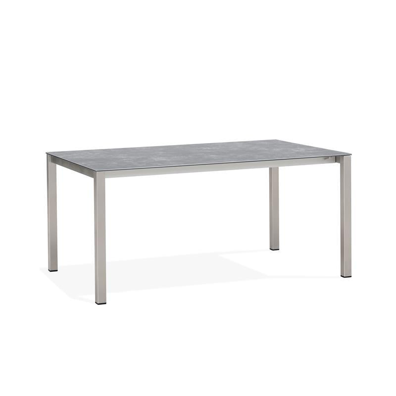 Marikk Rotations-Frontausziehtisch 220/160x99,5 cm Keramikplatte mit Edelstahlgestell