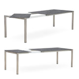 Marikk rotating front extension table 220/160x99.5 cm ceramic top with stainless steel frame