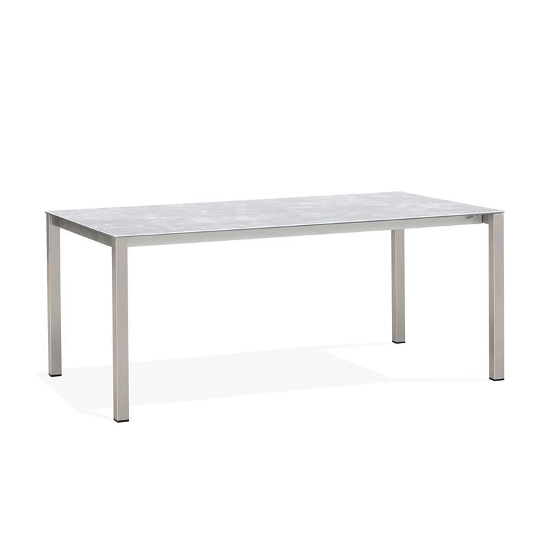 Marikk Rotations-Frontausziehtisch 240/180x99,5 cm Keramikplatte mit Edelstahlgestell