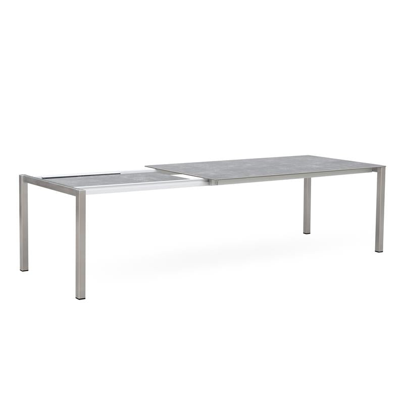 Marikk rotating front extension table 240/180x99.5 cm ceramic top with stainless steel frame