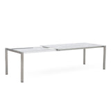 Marikk rotating front extension table 240/180x99.5 cm ceramic top with stainless steel frame