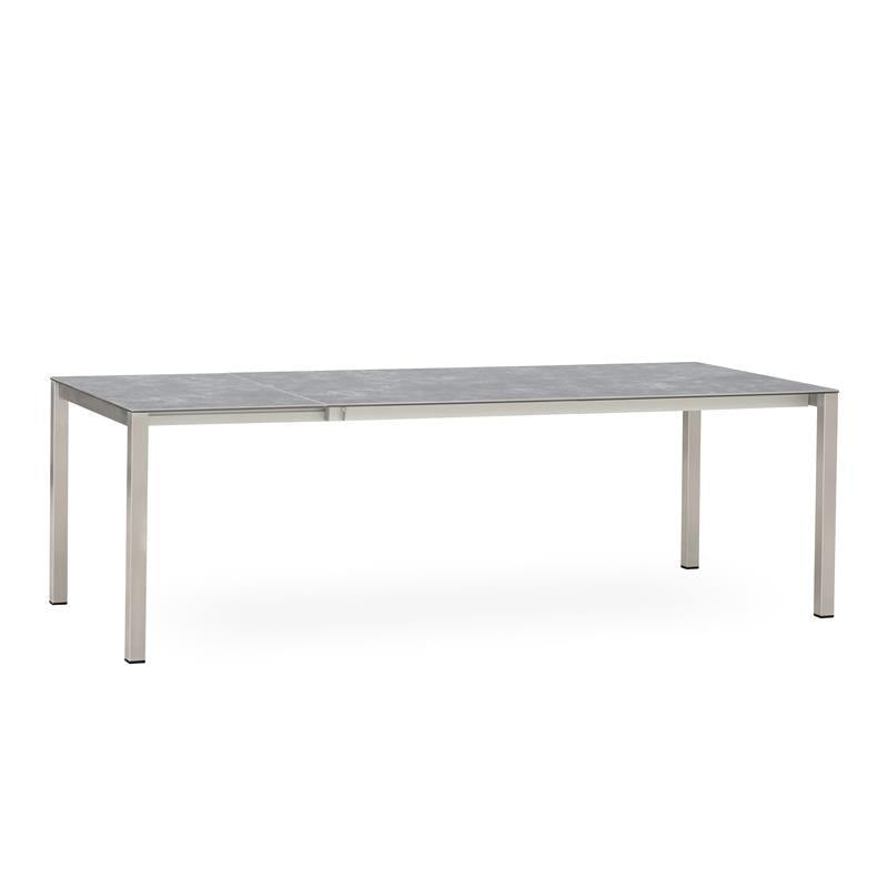 Marikk Rotations-Frontausziehtisch 240/180x99,5 cm Keramikplatte mit Edelstahlgestell