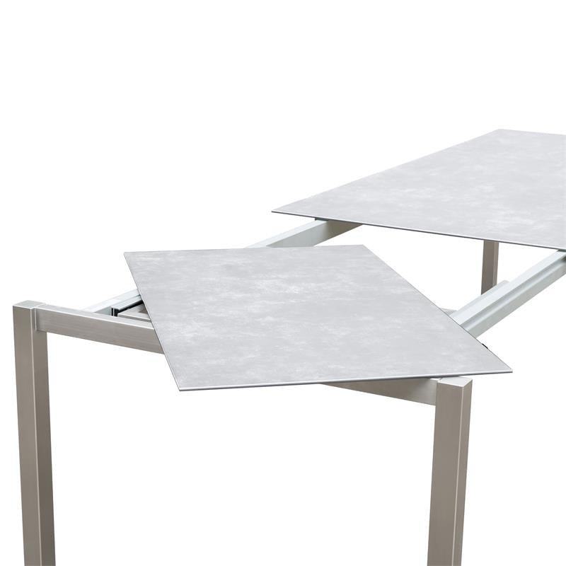 Marikk Rotations-Frontausziehtisch 240/180x99,5 cm Keramikplatte mit Edelstahlgestell