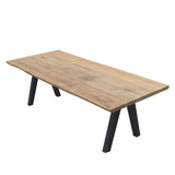 Table de bord Stor Tree 280 x 95-105 x 75,9 cm en teck avec structure en aluminium ou en teck