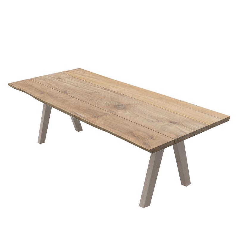 Table de bord Stor Tree 240 x 95-105 x 75,9 cm en teck avec structure en aluminium ou en teck