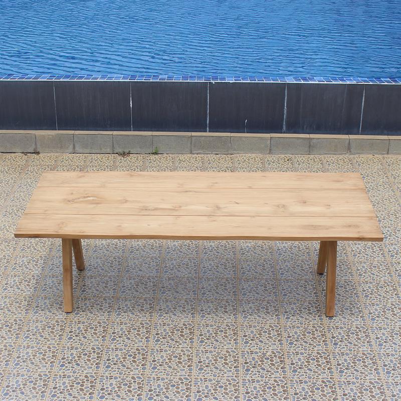 Table de bord Stor Tree 240 x 95-105 x 75,9 cm en teck avec structure en aluminium ou en teck