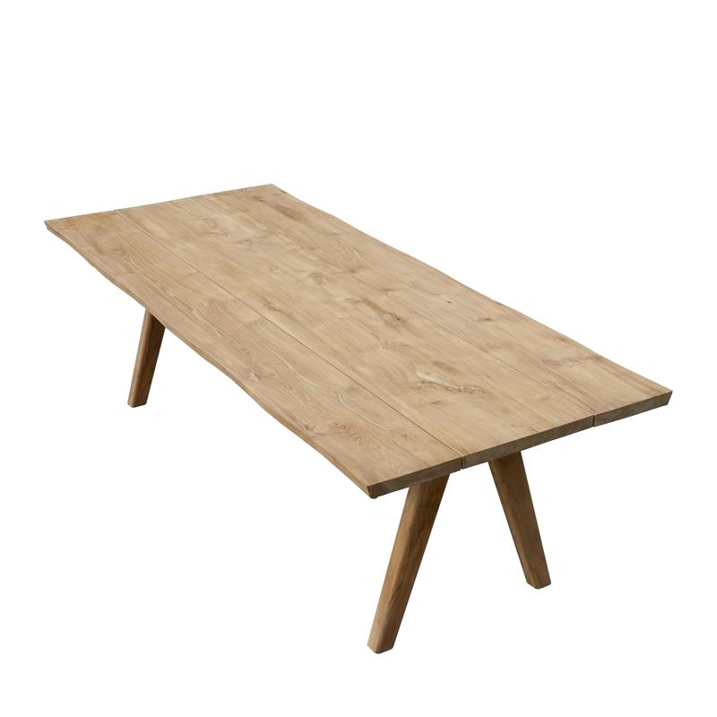 Table de bord Stor Tree 240 x 95-105 x 75,9 cm en teck avec structure en aluminium ou en teck