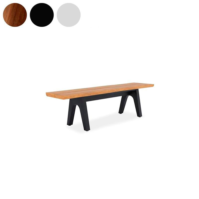 Stor tree edge bench 180 x 43-47 x 45 cm teak with aluminum or teak frame