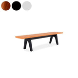 Stor tree edge bench 200 x 43-47 x 45 cm teak with aluminum or teak frame