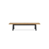 Stor tree edge bench 220 x 43-47 x 45 cm teak with aluminum or teak frame